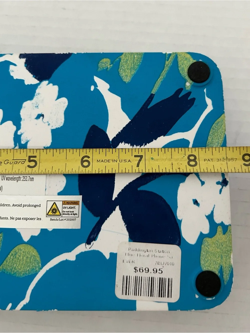 UVC Phone Sanitizer & Charging Case - Blue Floral